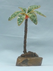 Palme (± 15 cm) mit Aventurin und Tigerauge
